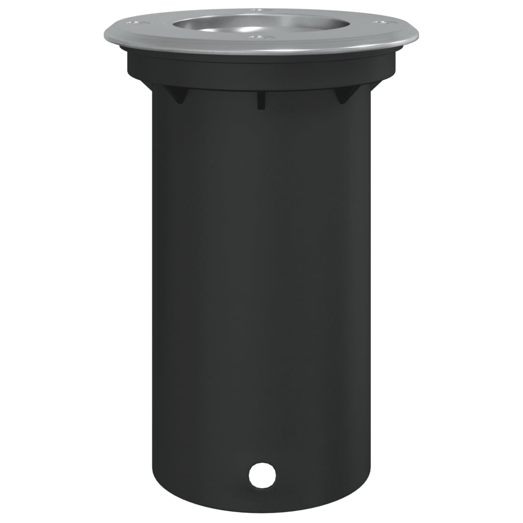 Luminaire encastré de sol rond noir 10,5x10,5 cm Aluminium moulé sous pression