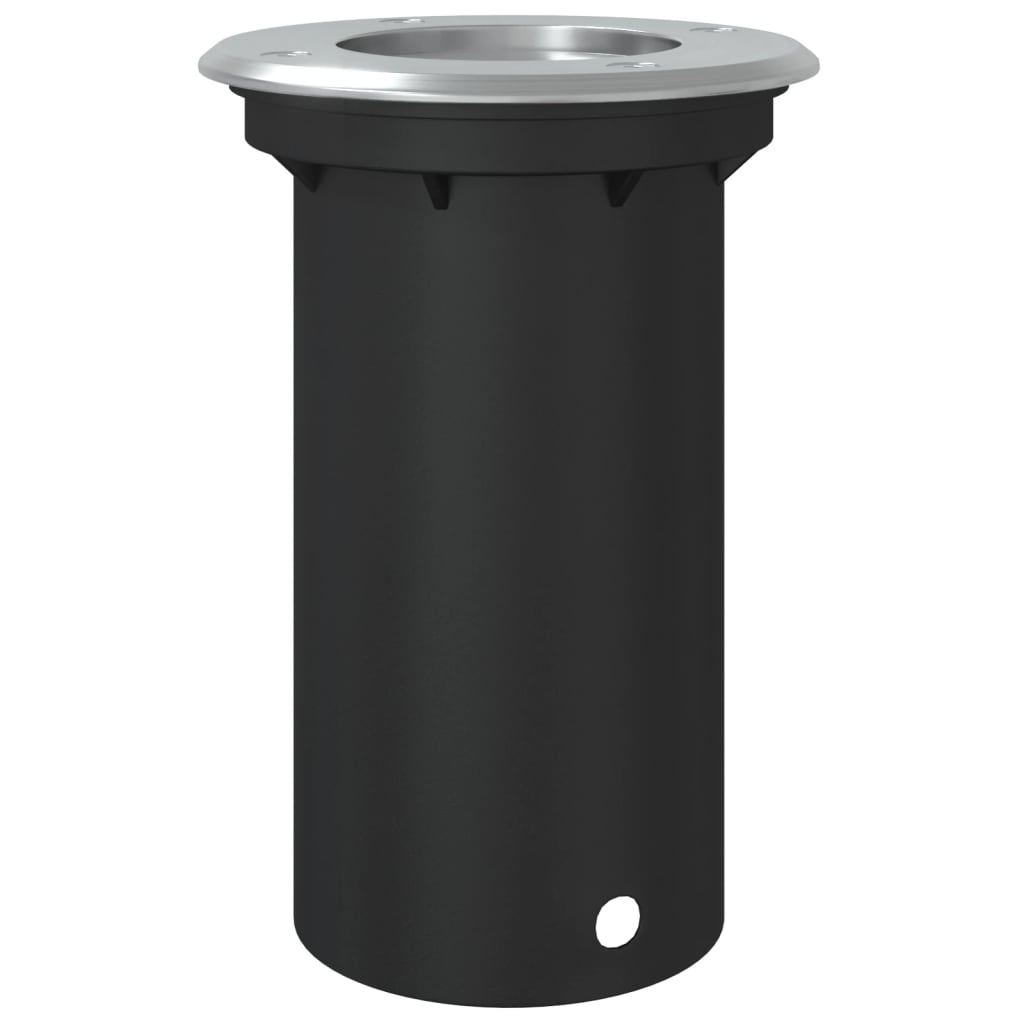 Luminaire encastré de sol rond noir 10,5x10,5 cm Aluminium moulé sous pression