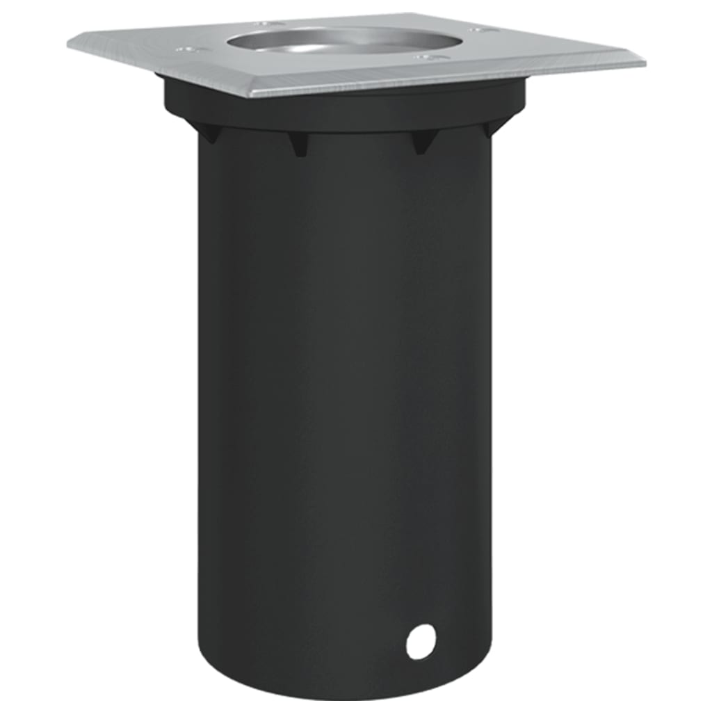 Square Black Recessed Ground Light 10.5x10.5cm Die-Cast Aluminum