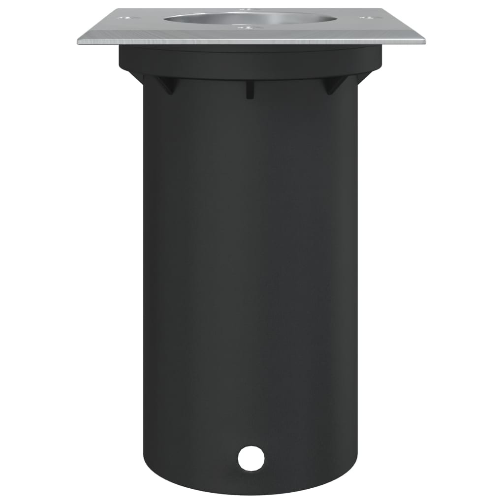 Square Black Recessed Ground Light 10.5x10.5cm Die-Cast Aluminum