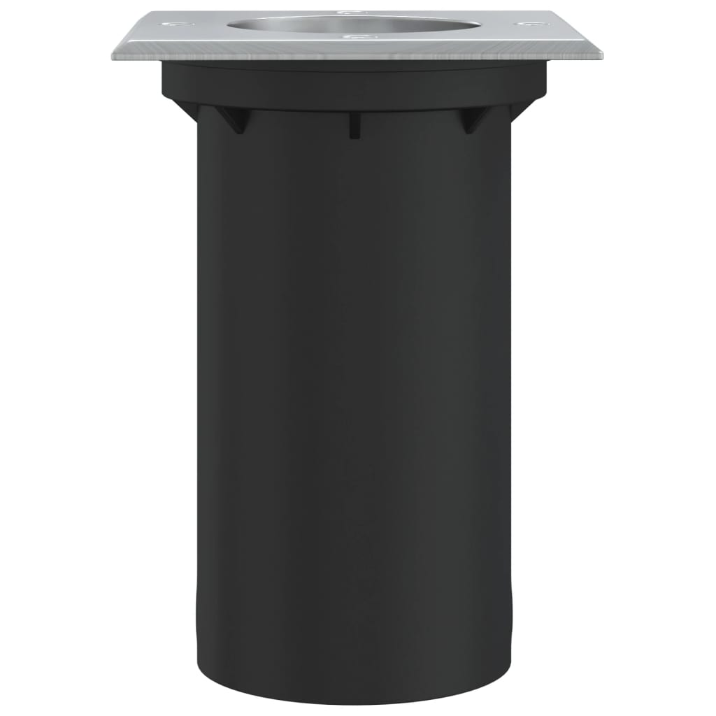 Square Black Recessed Ground Light 10.5x10.5cm Die-Cast Aluminum
