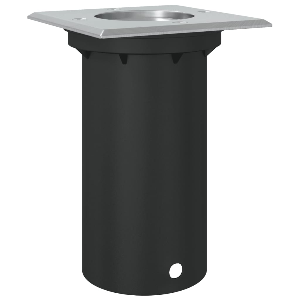 Square Black Recessed Ground Light 10.5x10.5cm Die-Cast Aluminum