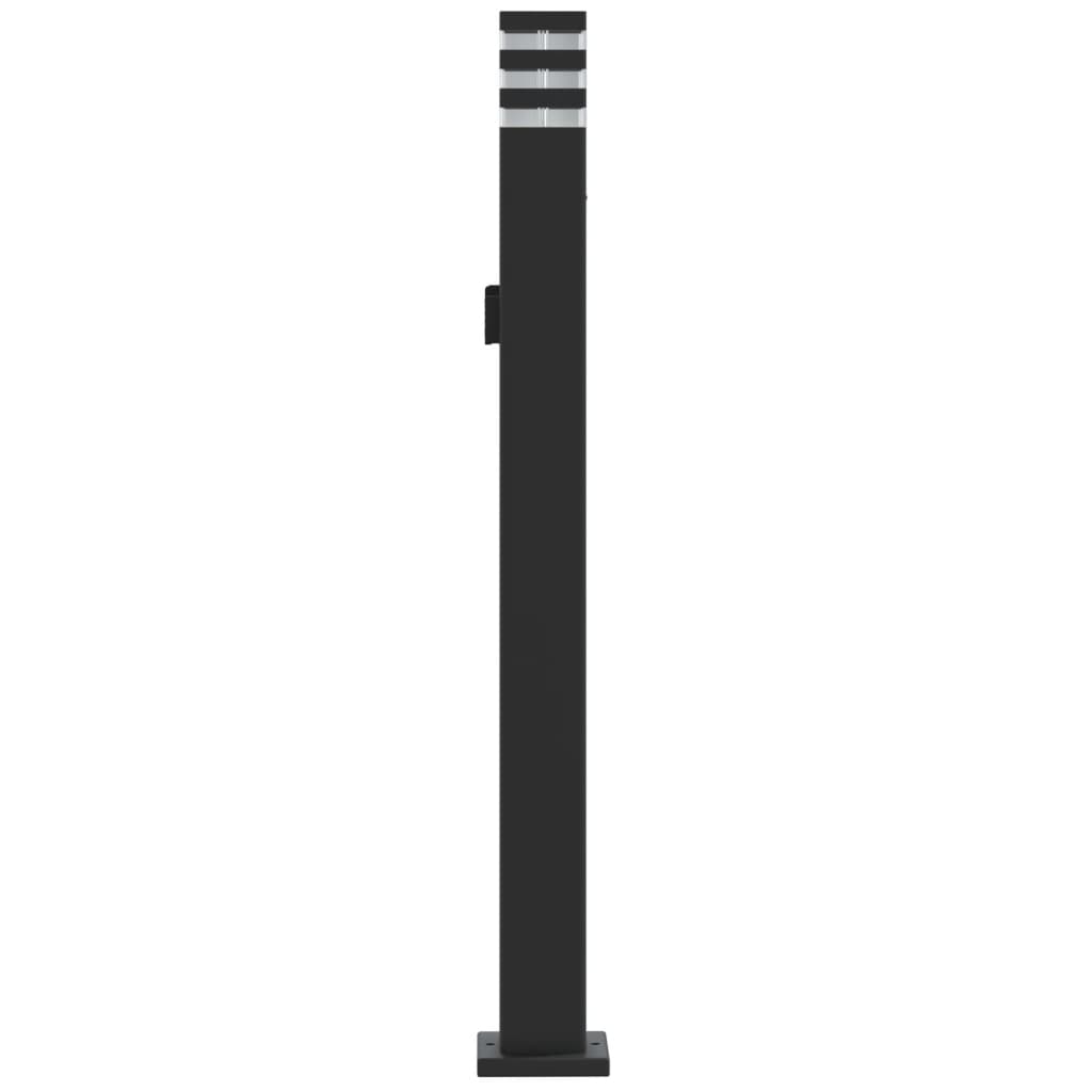 Path lights with socket 3 pcs. Black 110 cm Aluminum