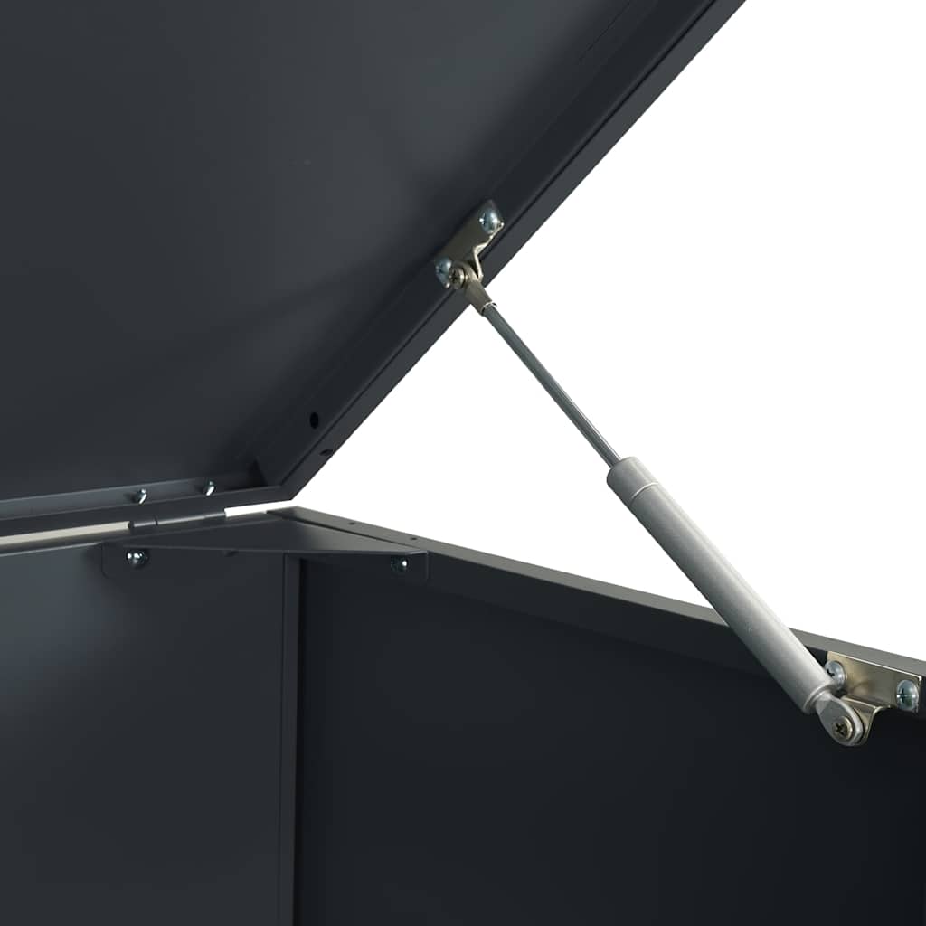 Garbage Can Storage for 2 Bins Anthracite 138x79x117 cm Steel