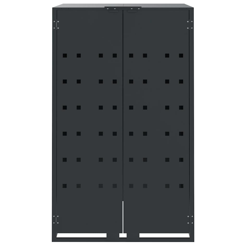 Mülltonnenbox für 5 Tonnen Anthrazit 345x79x117 cm Stahl