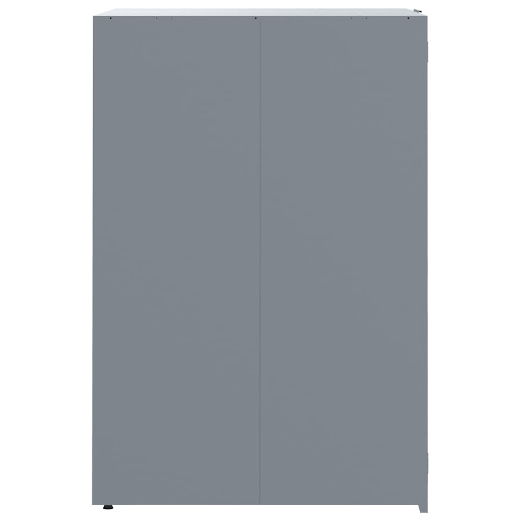 Garbage Can Storage for 4 Bins Grey 276x79x117 cm Steel
