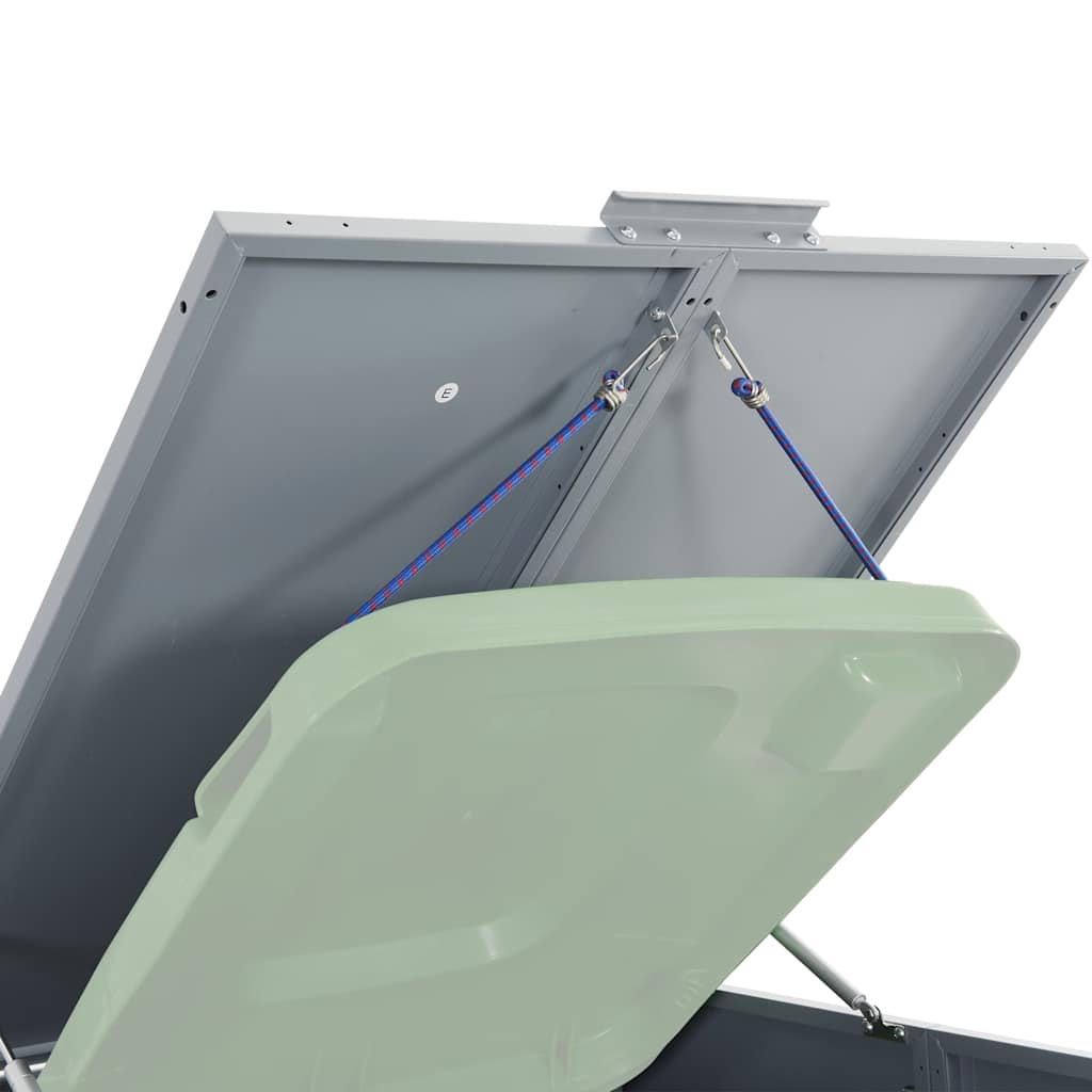 Garbage Can Storage for 4 Bins Grey 276x79x117 cm Steel
