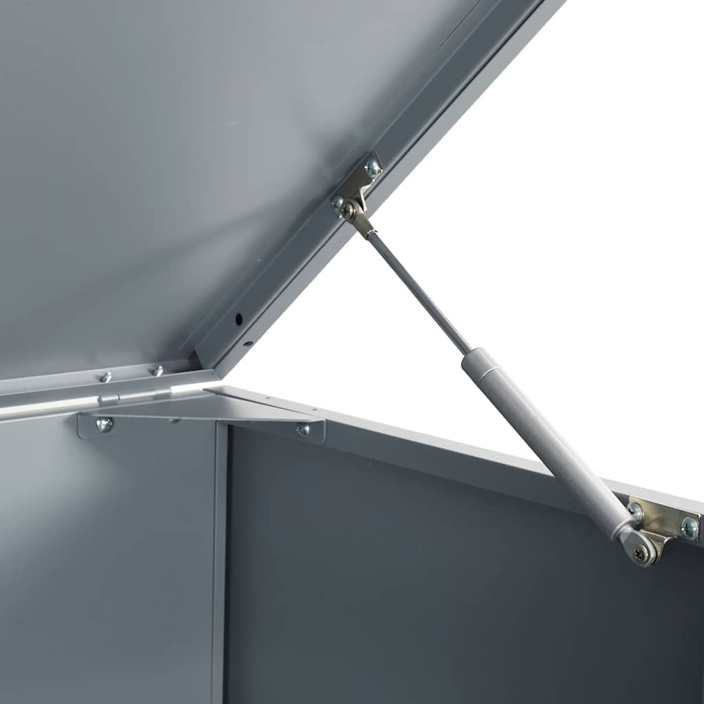 Garbage Can Storage for 4 Bins Grey 276x79x117 cm Steel