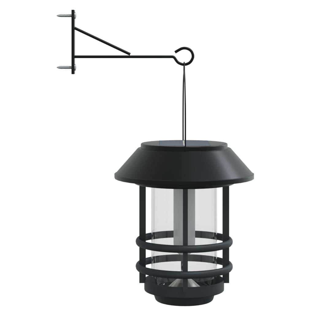 Appliques solaires extérieures 2 pièces Lumière vacillante blanc chaud