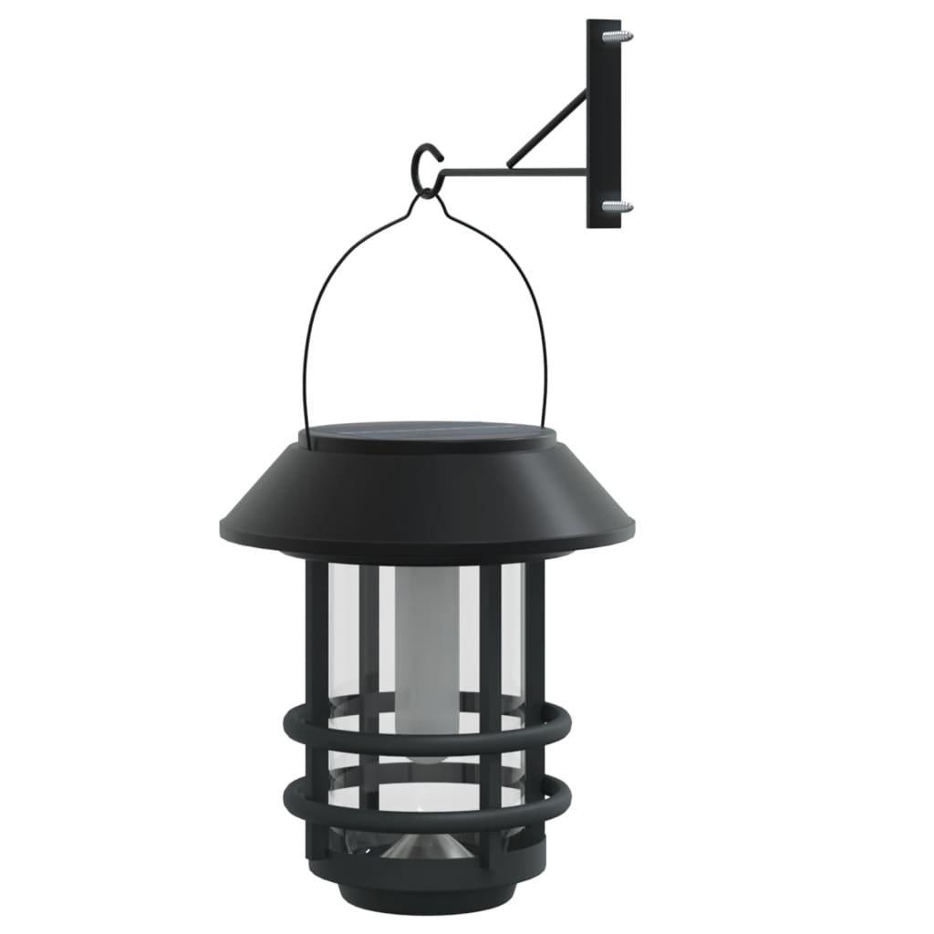 Appliques solaires extérieures 2 pièces Lumière vacillante blanc chaud