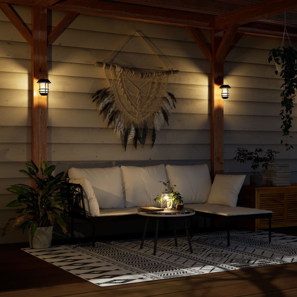 Appliques solaires extérieures 2 pièces Lumière vacillante blanc chaud