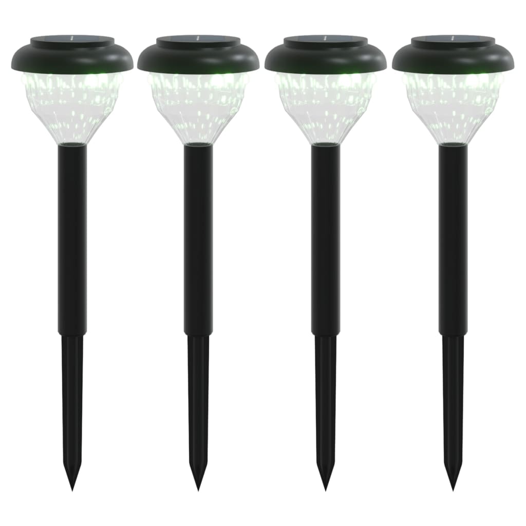 Solar Path Lights with Ground Spikes 4 Pcs. Warm White & RGB