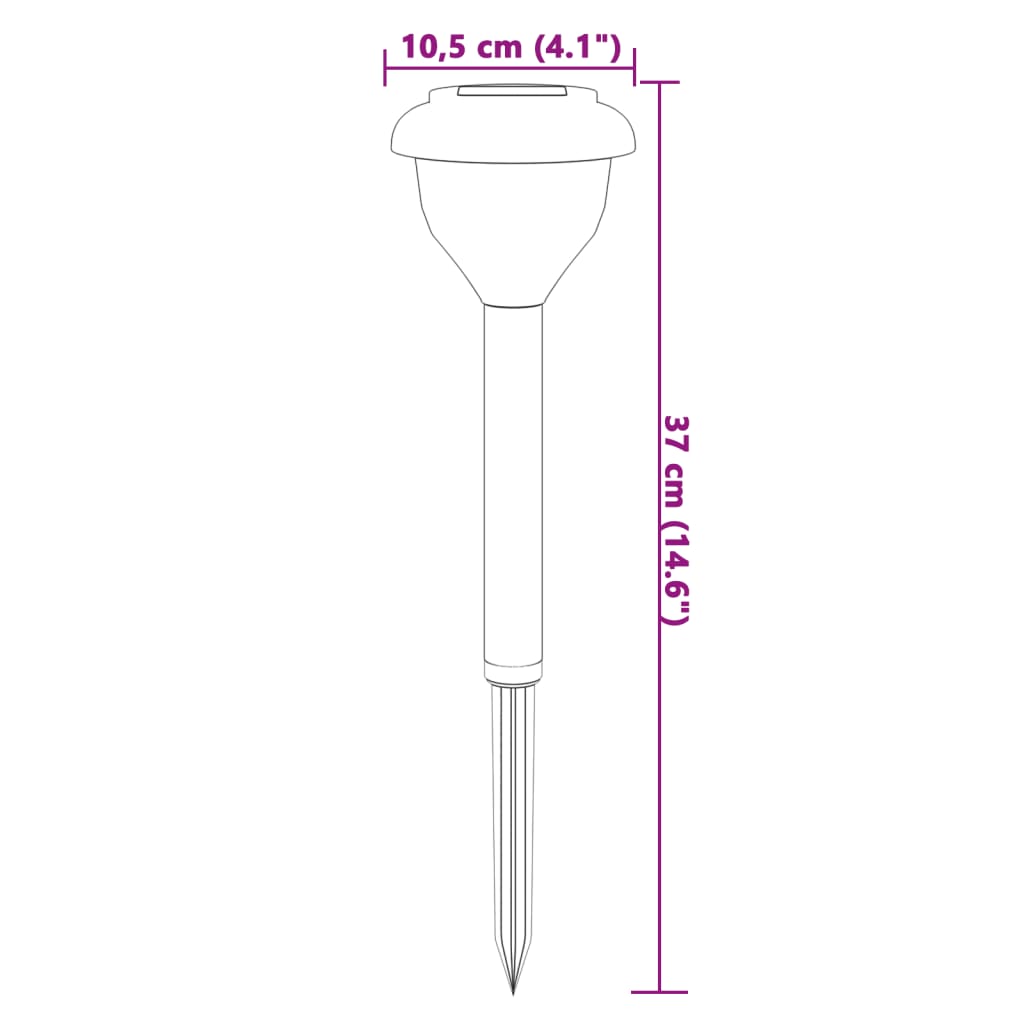 Solar Path Lights with Ground Spikes 4 Pcs. Warm White & RGB