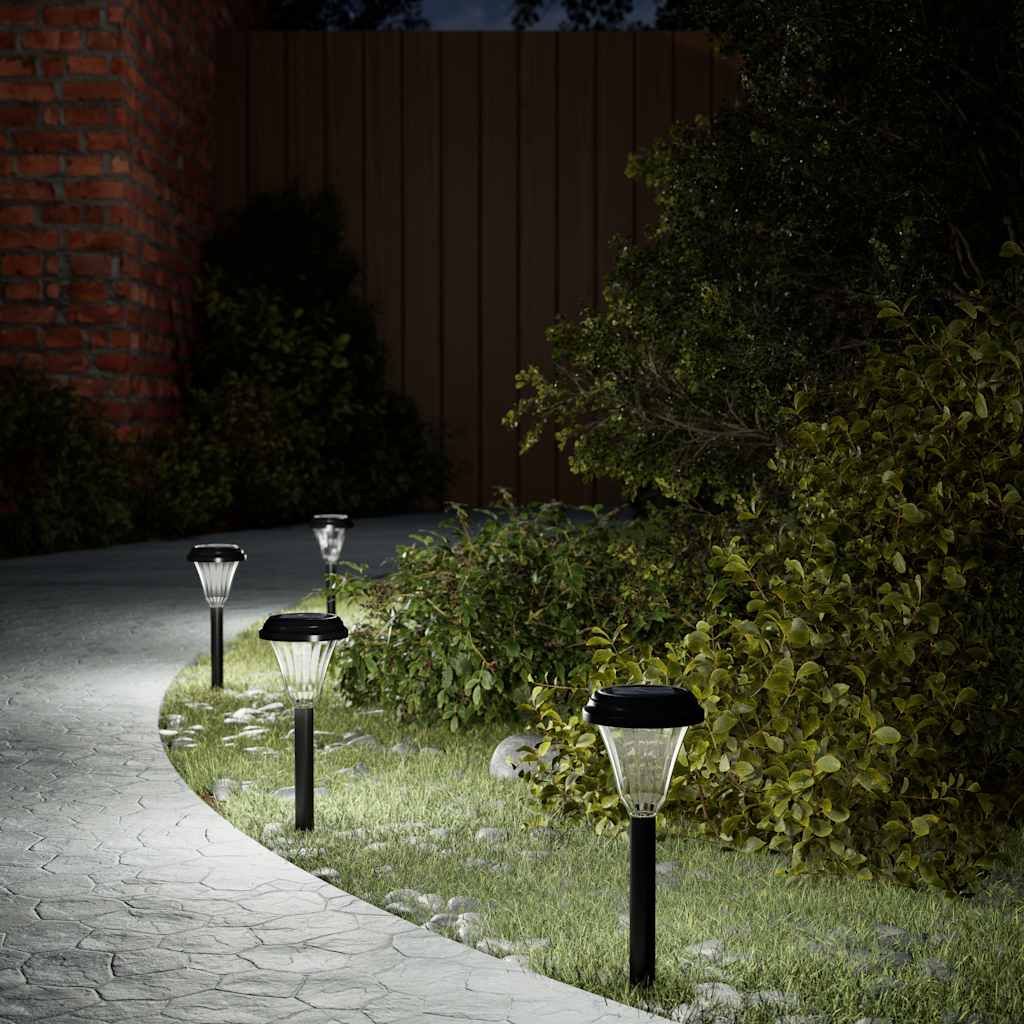 Solar Path Lights with Ground Spikes 12 pcs. White