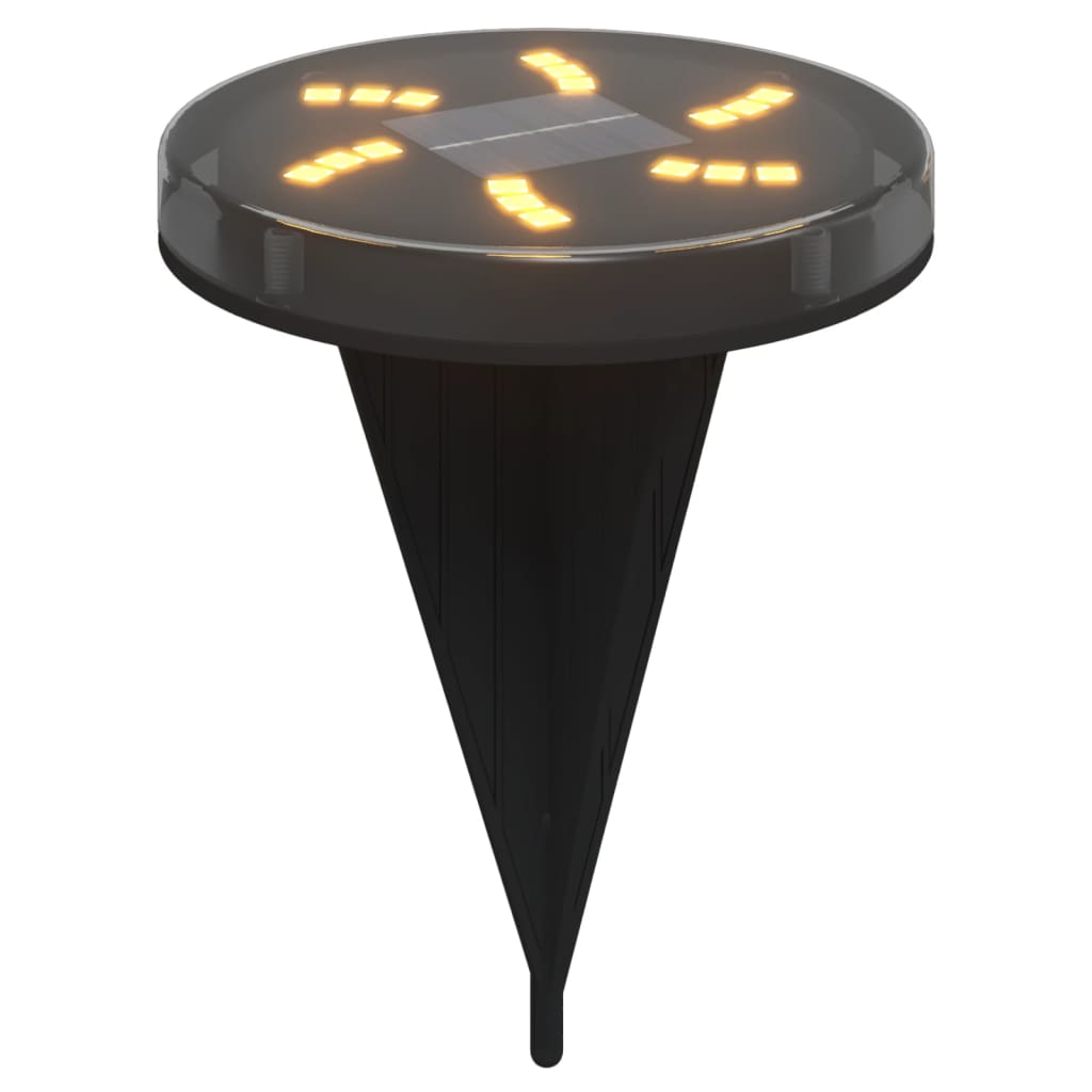 Solar Ground Lights with Spike 12 Pcs. Warm White