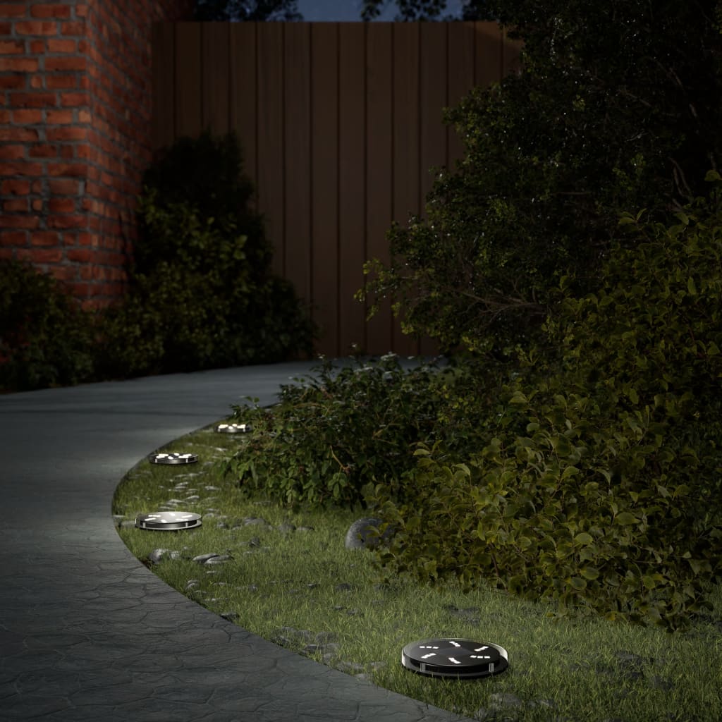 Solar Ground Lights with Spike 12 Pcs. Warm White