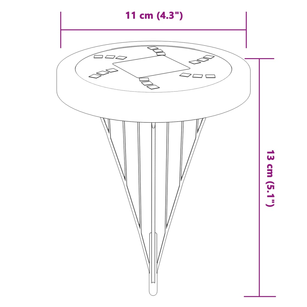 Lampes solaires à piquet 12 pièces Blanc chaud