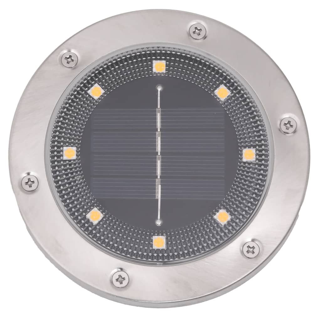 Solar Ground Lights with Ground Spike 4 pcs. Warm White