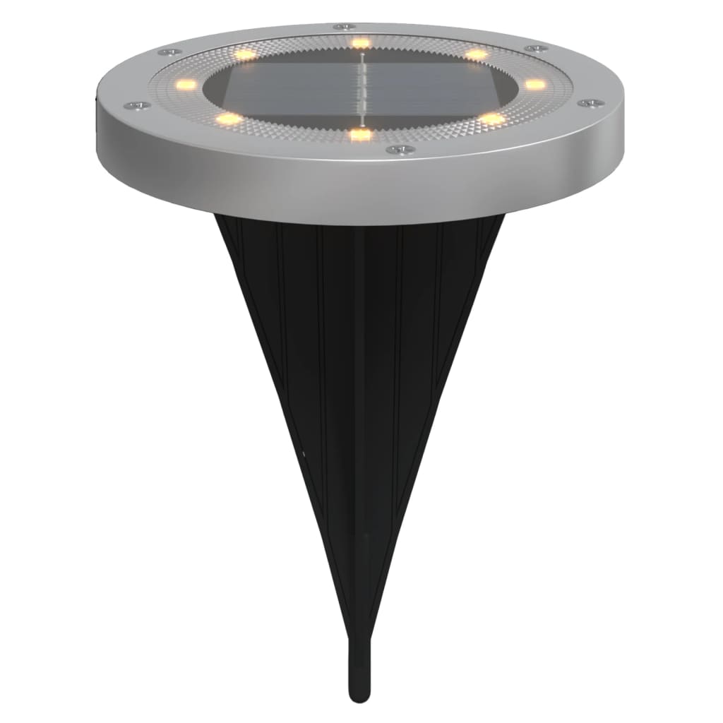 Solar Ground Lights with Spike 12 Pcs. Warm White