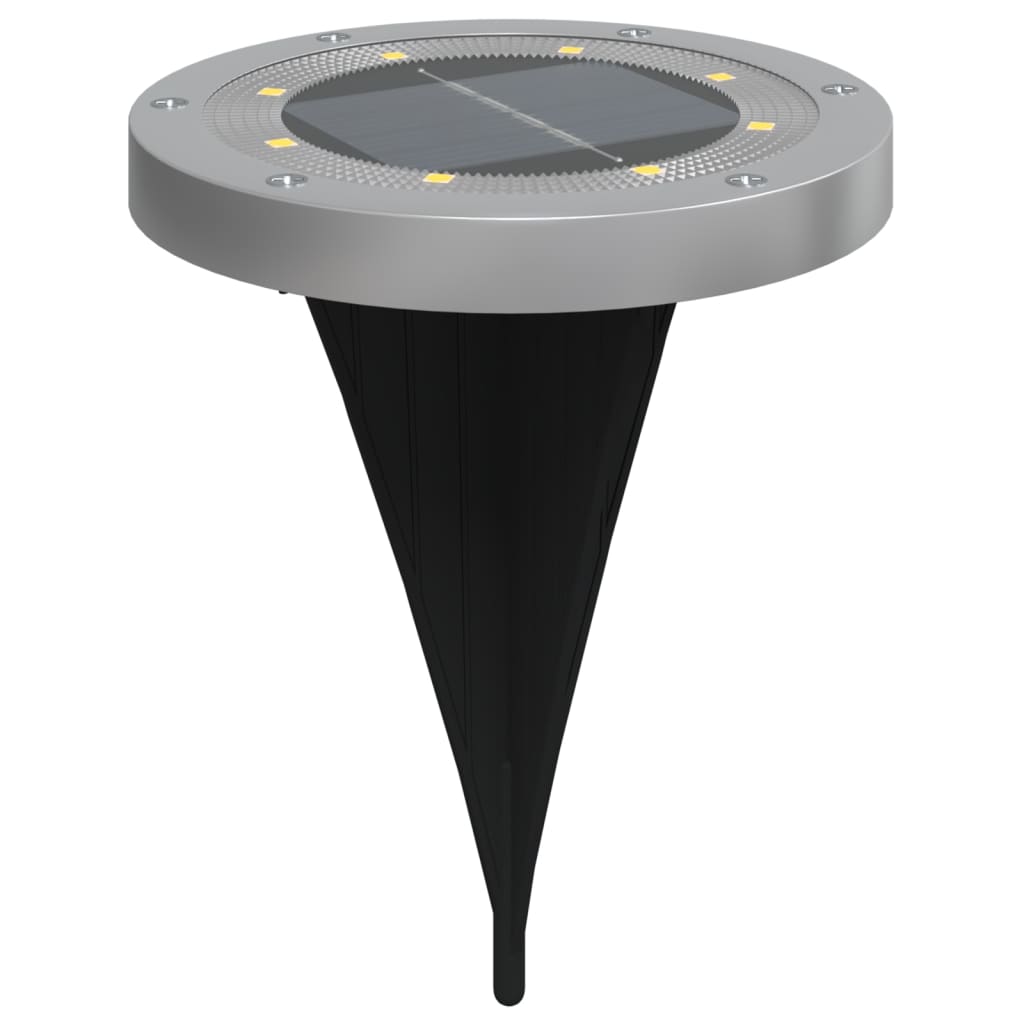 Solar Ground Lights with Spike 12 Pcs. Warm White
