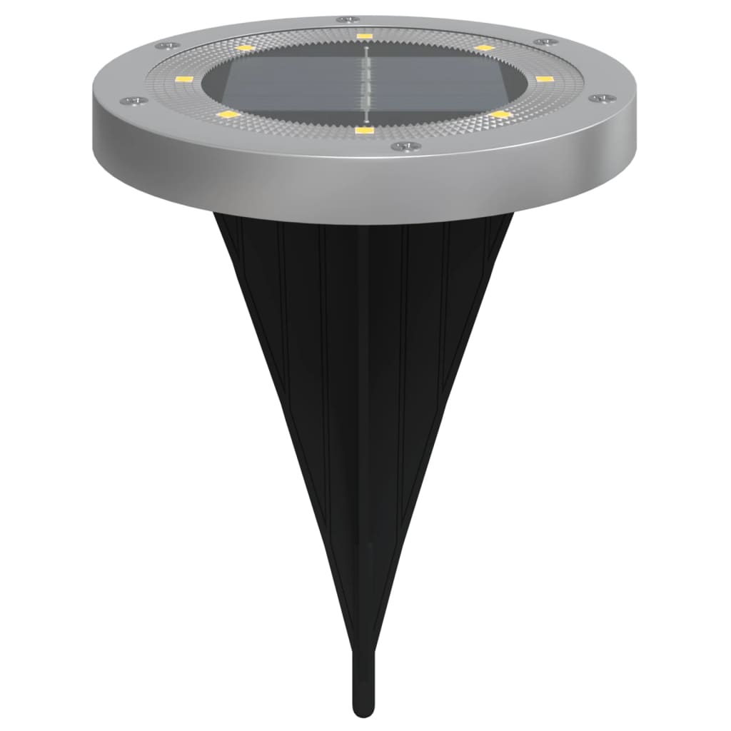 Solar Ground Lights with Spike 12 Pcs. Warm White