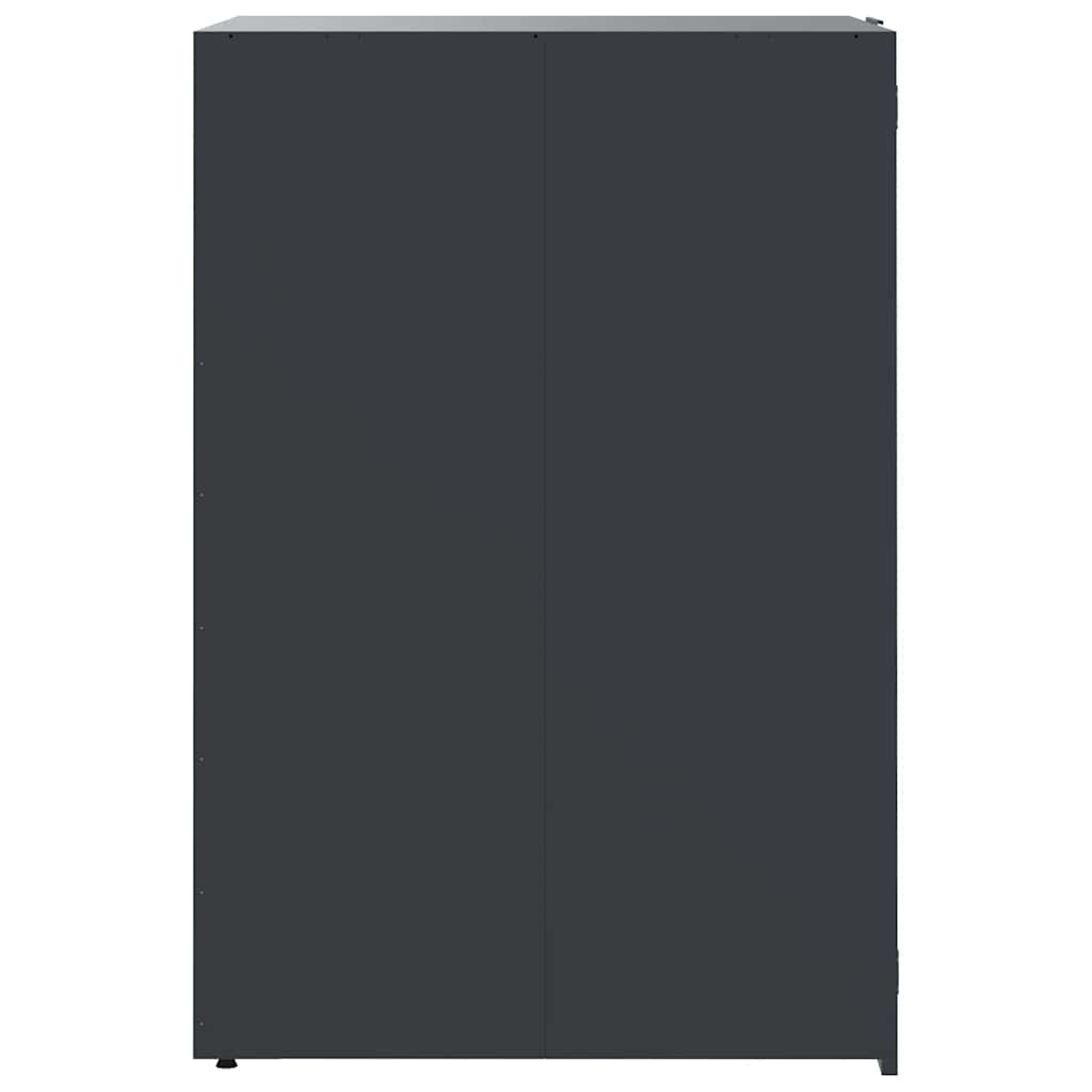 Cache-poubelle individuel anthracite 69x79x117 cm acier