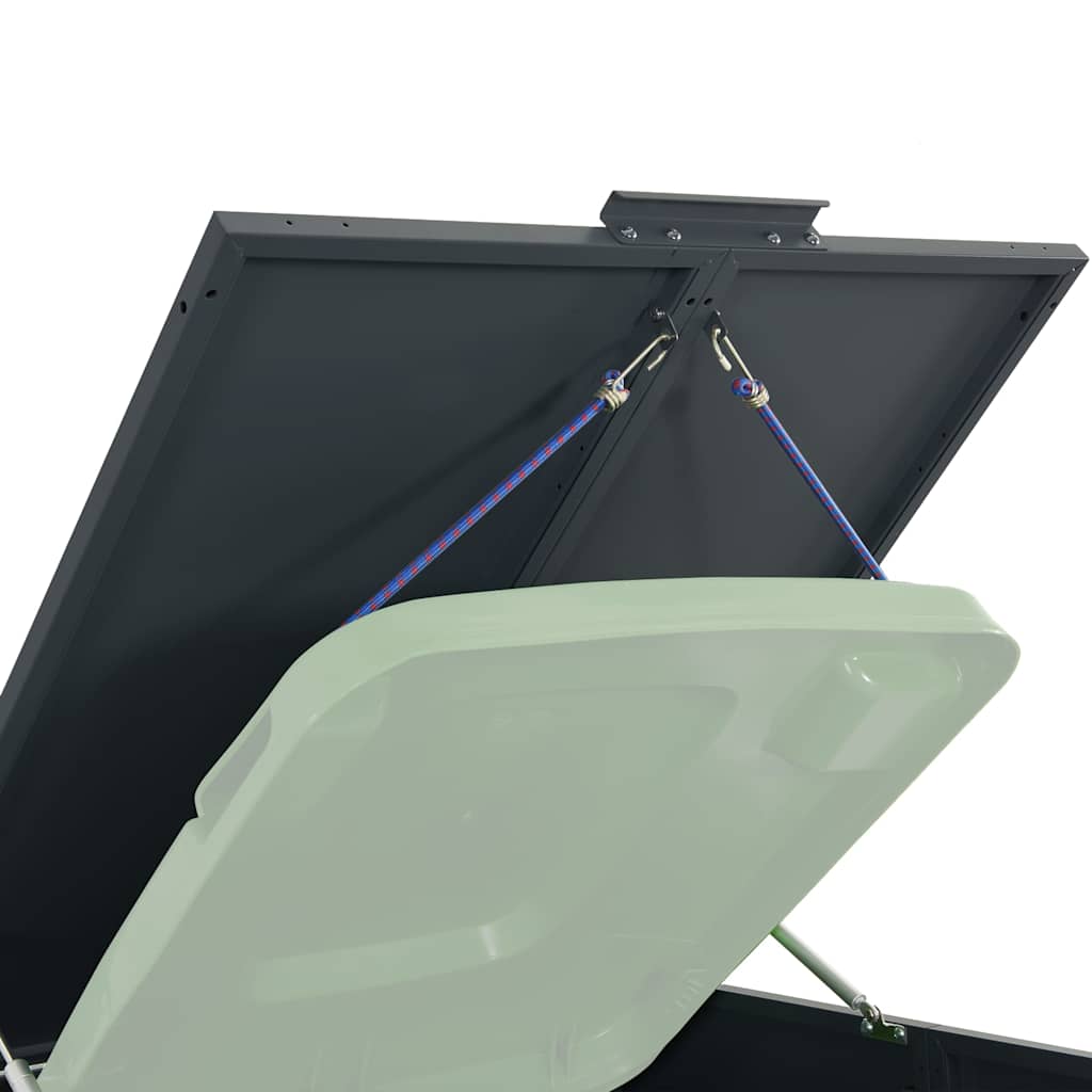 Cache-poubelle individuel anthracite 69x79x117 cm acier