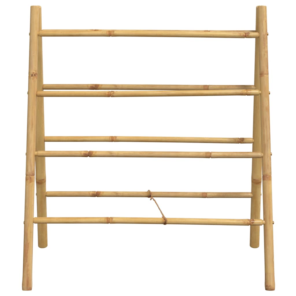 Doppel-Handtuchleiter mit 4 Sprossen 90x50x100 cm Bambus