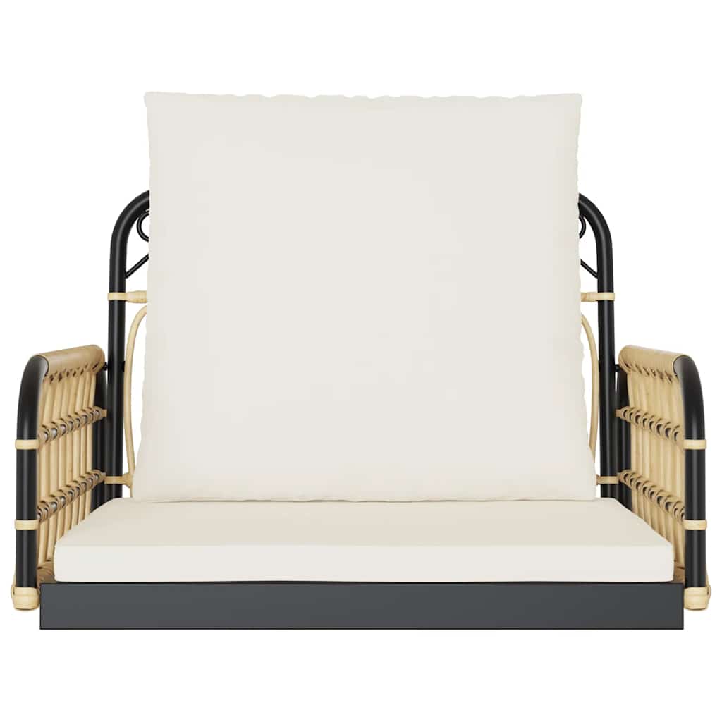 Hängestuhl mit Kissen 63x58x39 cm Poly Rattan und Stahl