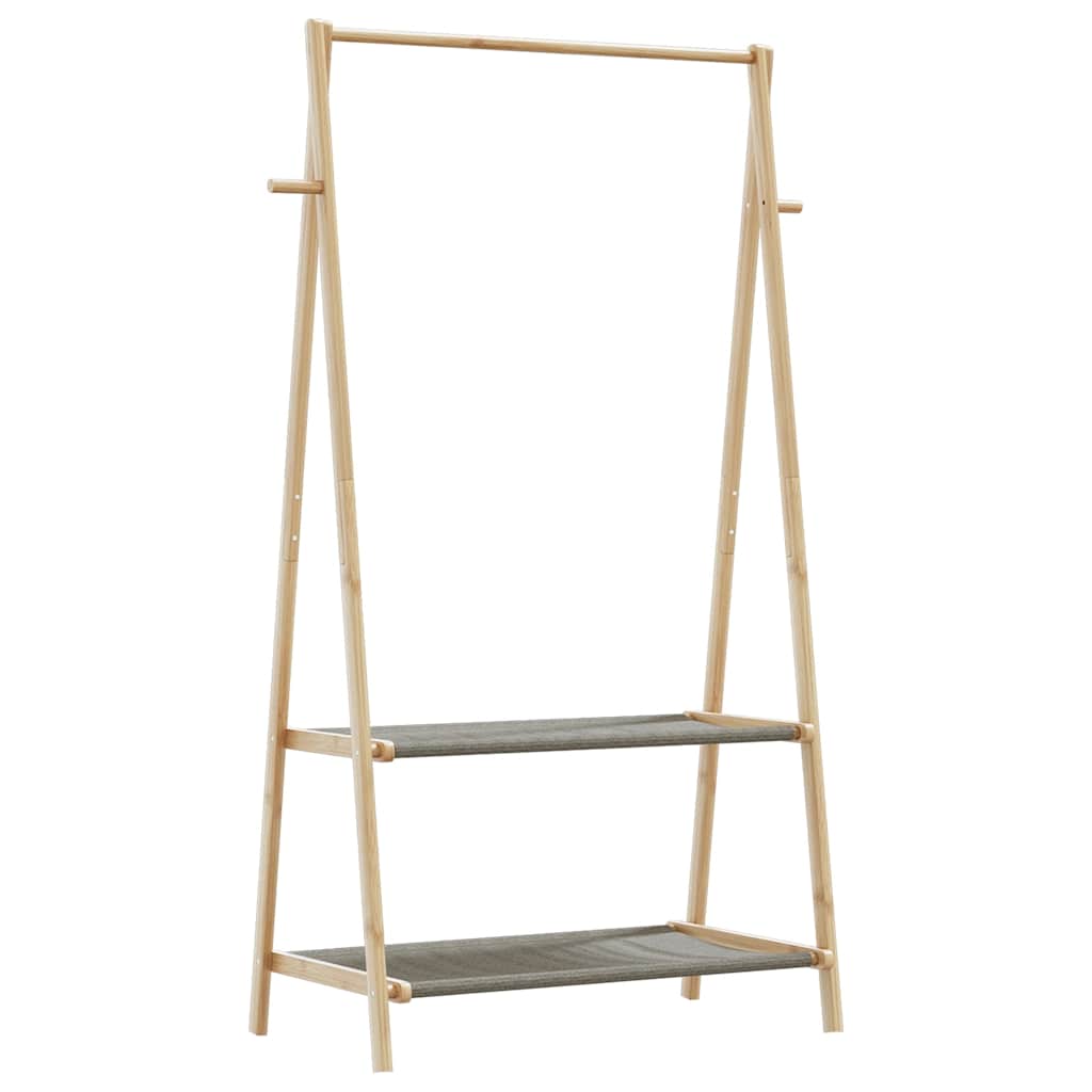 Portant à vêtements avec étagères 96x45,5x150,5 cm Bambou