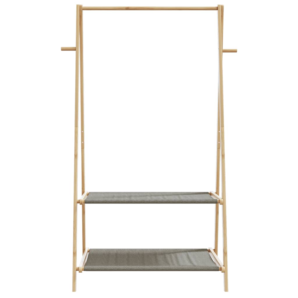 Portant à vêtements avec étagères 96x45,5x150,5 cm Bambou