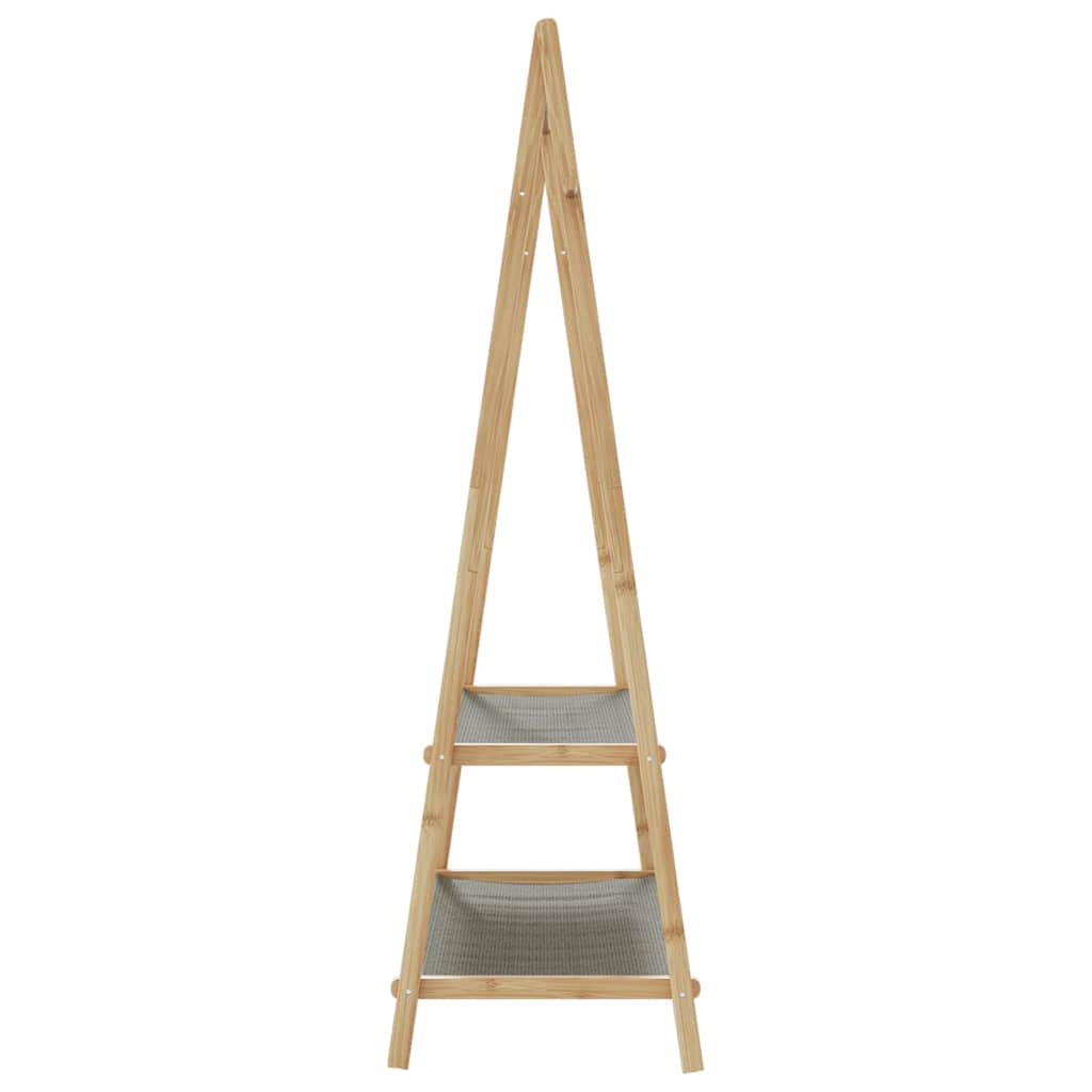 Portant à vêtements avec étagères 96x45,5x150,5 cm Bambou