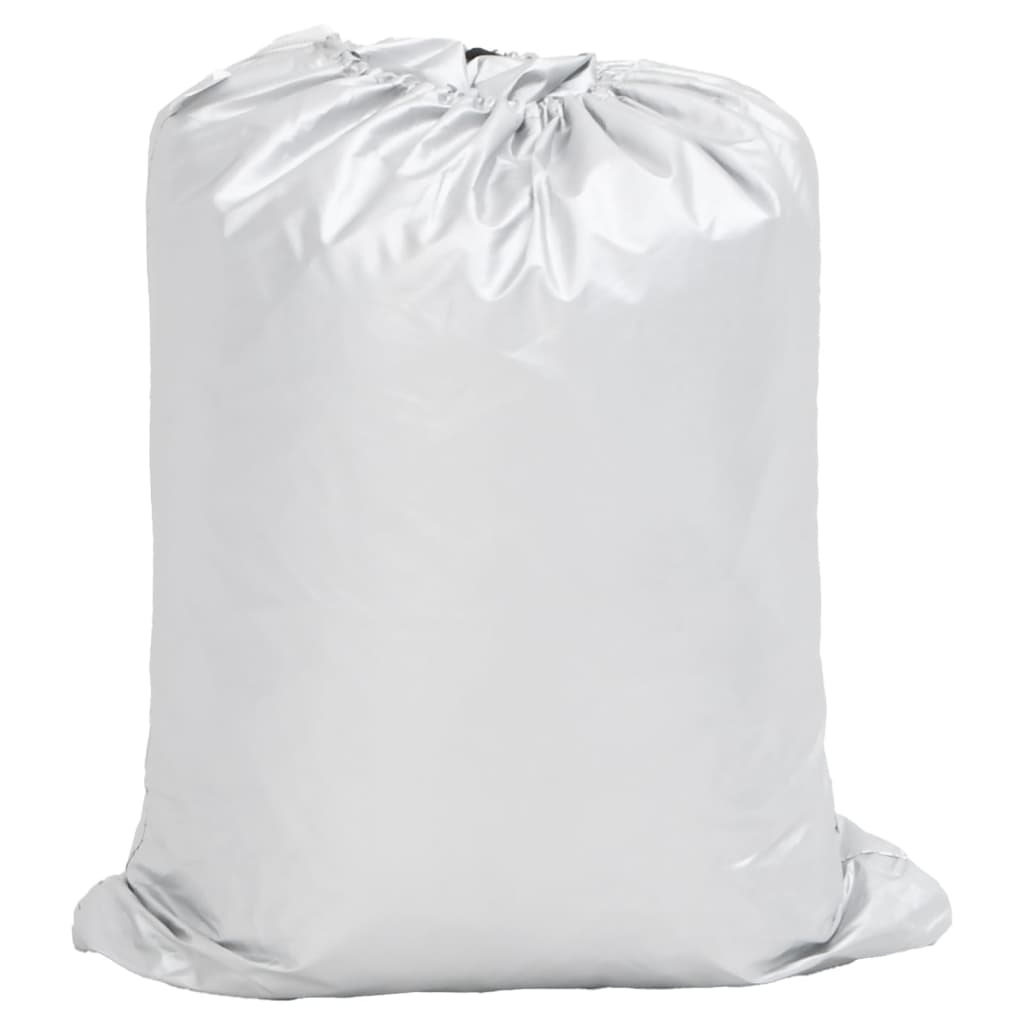 Housse de voiture pour berline avec sangles à boucles, argent intégral, taille XL