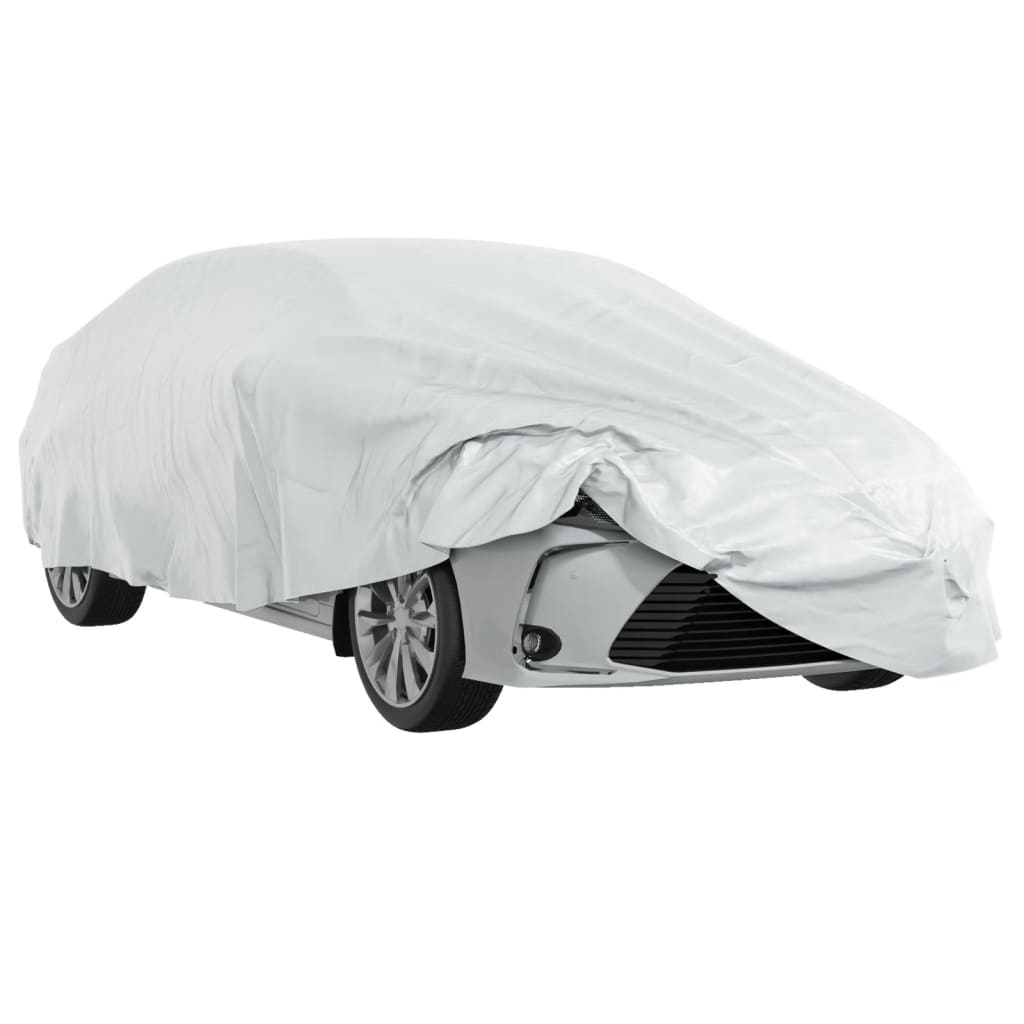 Housse de voiture pour berline avec sangles à boucles, argent intégral, taille XL