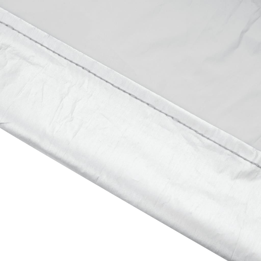Car Cover Half Garage with Hooks Silver XL