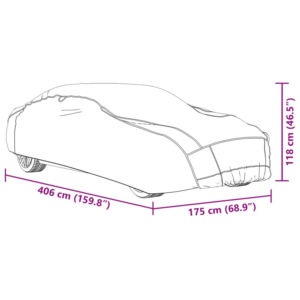 Car Cover for Sedan Hail Protection Full S Grey Silver