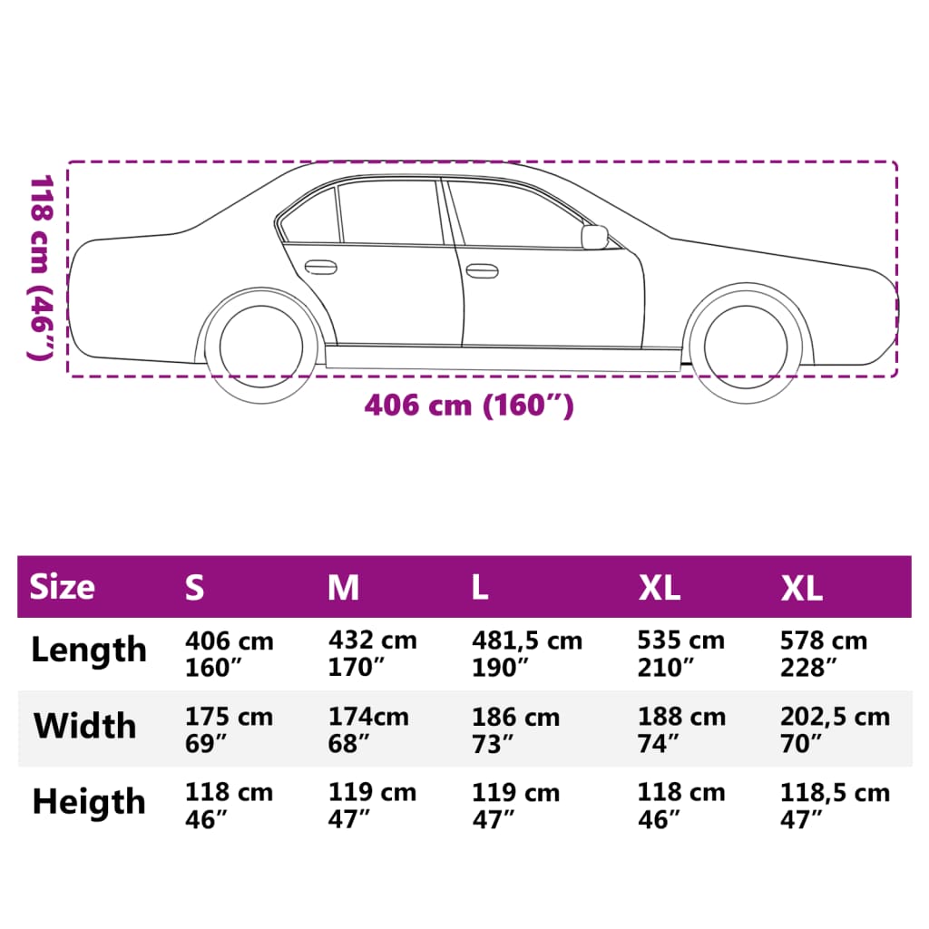 Car Cover for Sedan Hail Protection Full S Grey Silver