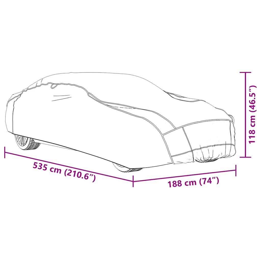 Housse de protection anti-grêle pour berline Auto XL Gris & Argenté