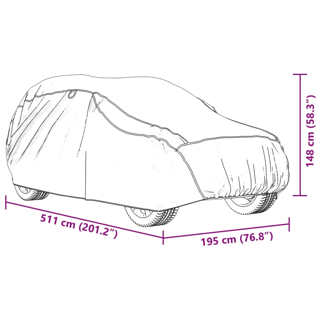 Car cover for SUV hail protection full XL grey & silver