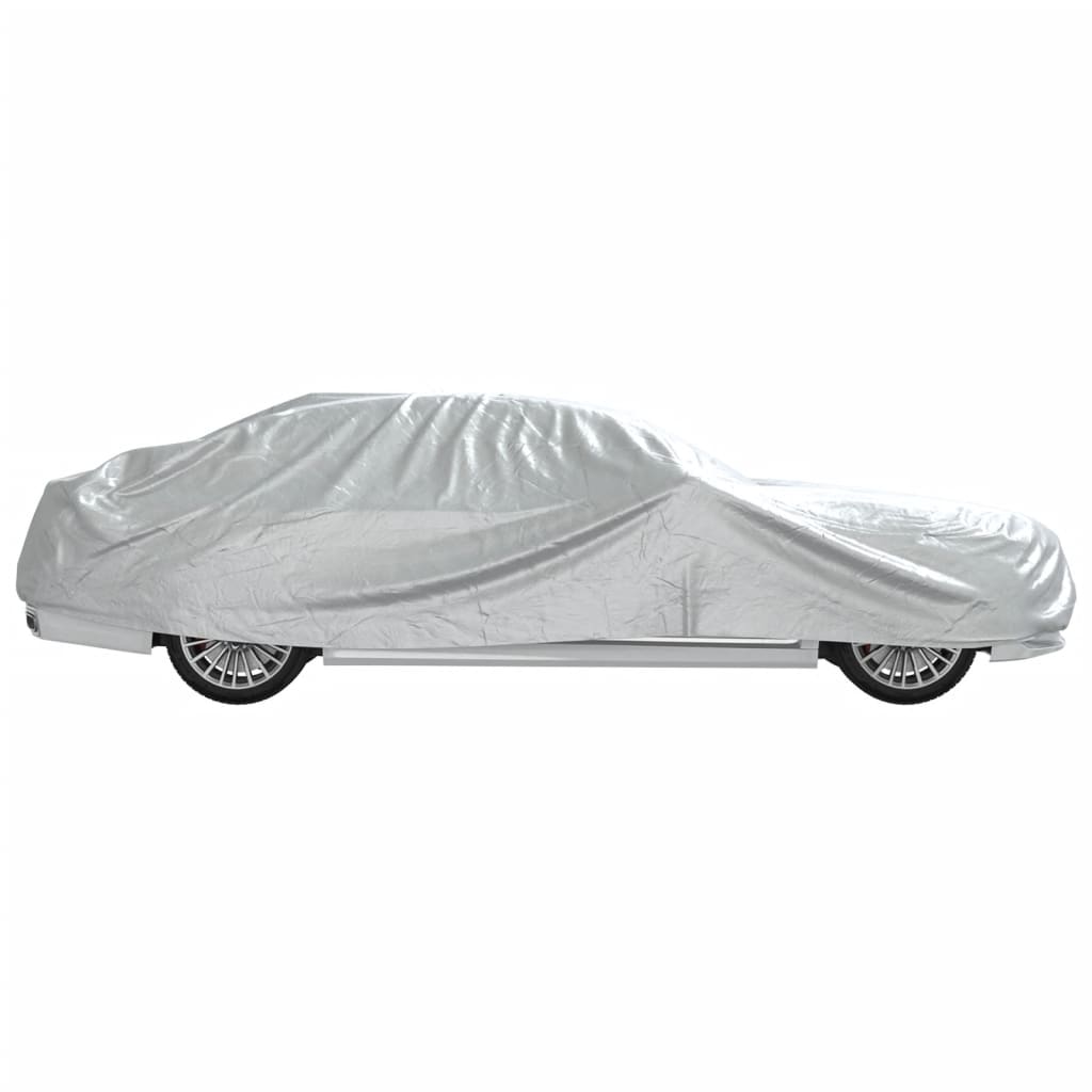 Housse de voiture berline sangles boucles tout argenté XXL PEVA