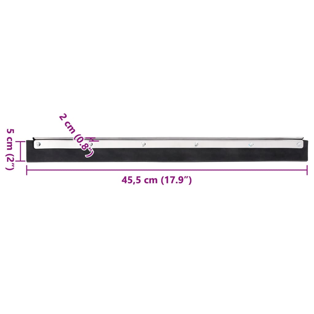 Floor squeegee 45.5x2x5 cm steel and rubber