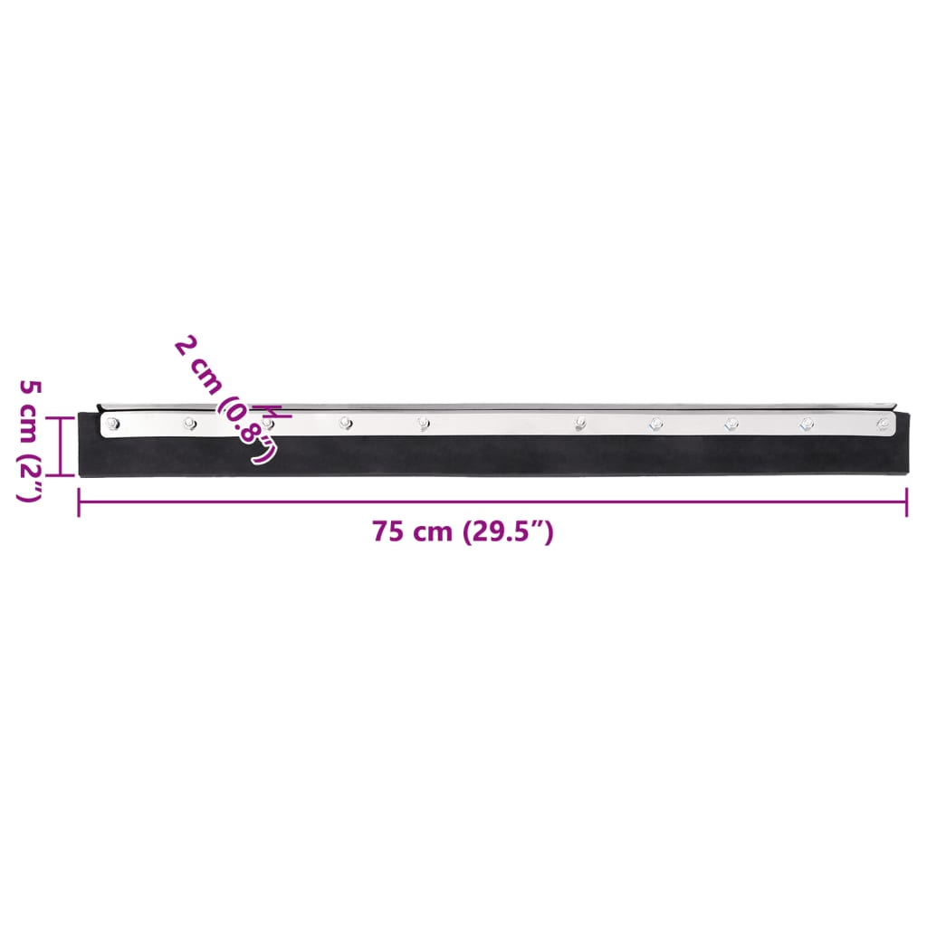 Floor Squeegee 5 pcs. 75x2x5 cm Steel and Rubber