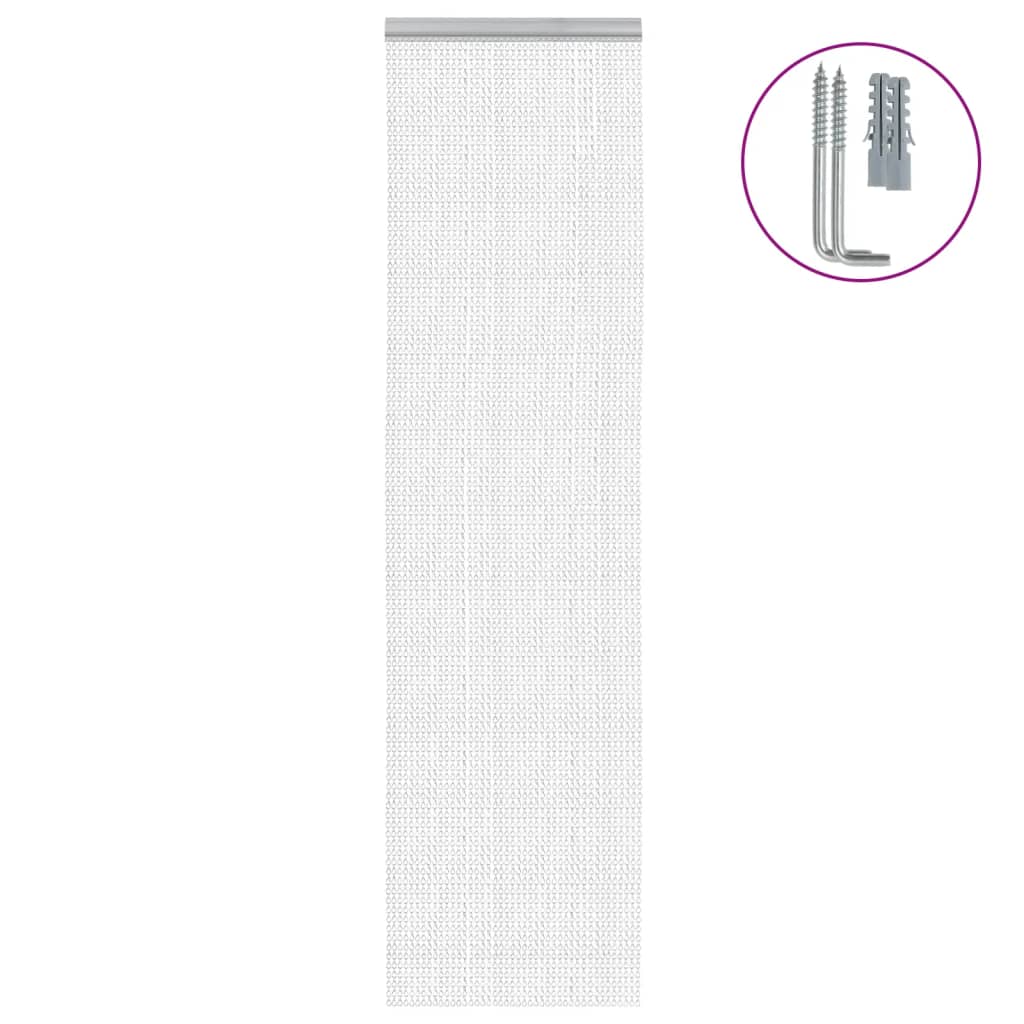 Rideau de porte à chaînes 56x186 cm aluminium