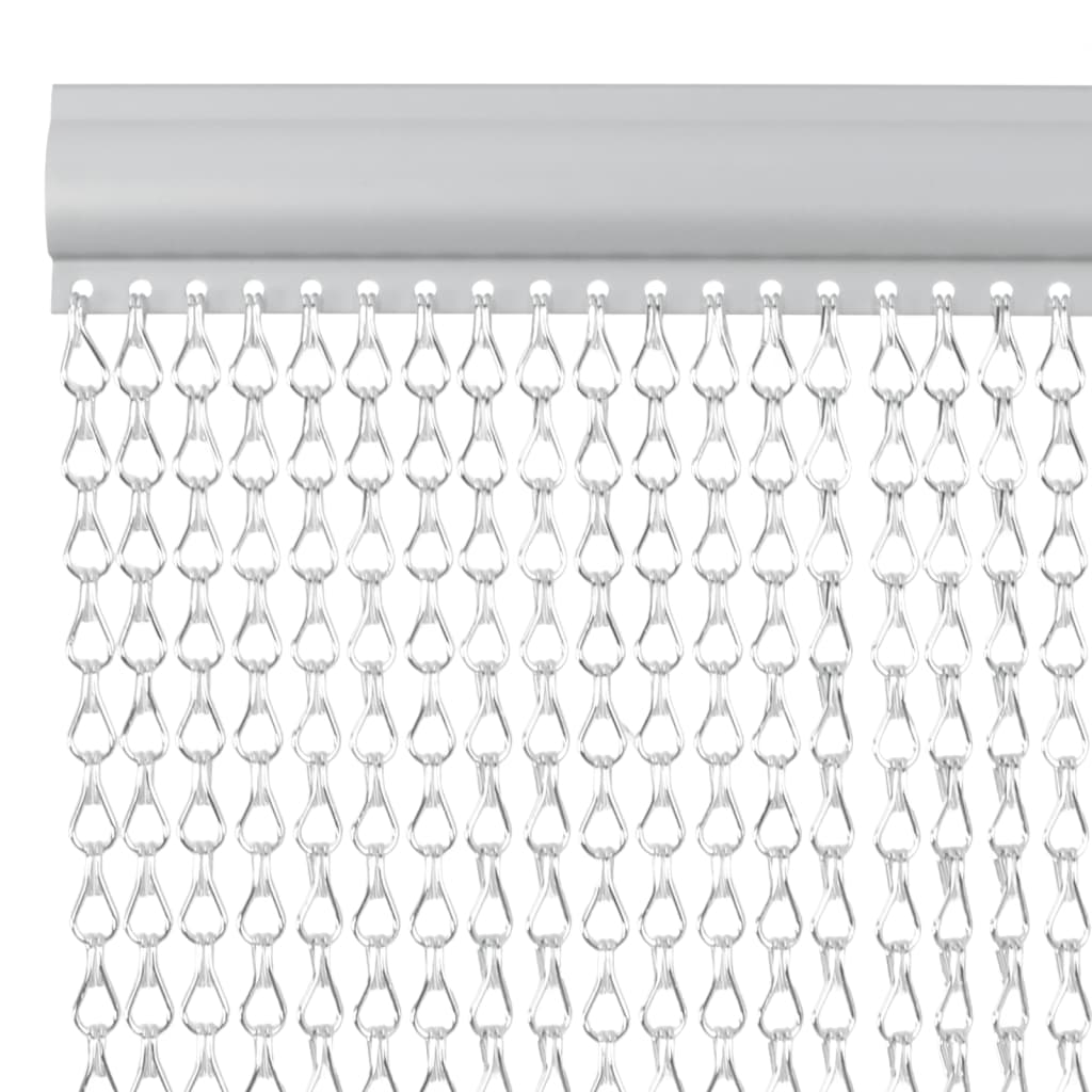 Rideau de porte à chaînes 56x186 cm aluminium