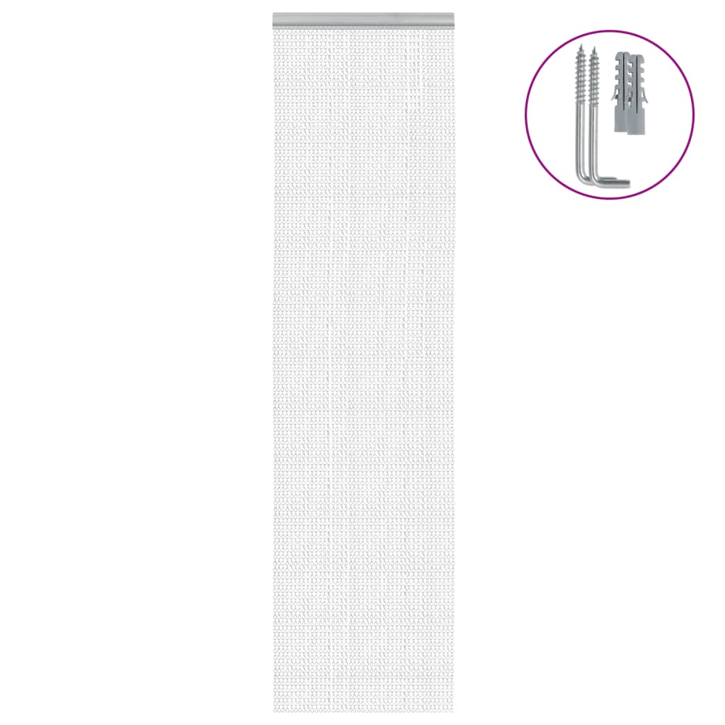 Rideau de porte en chaînes 56x202 cm Aluminium