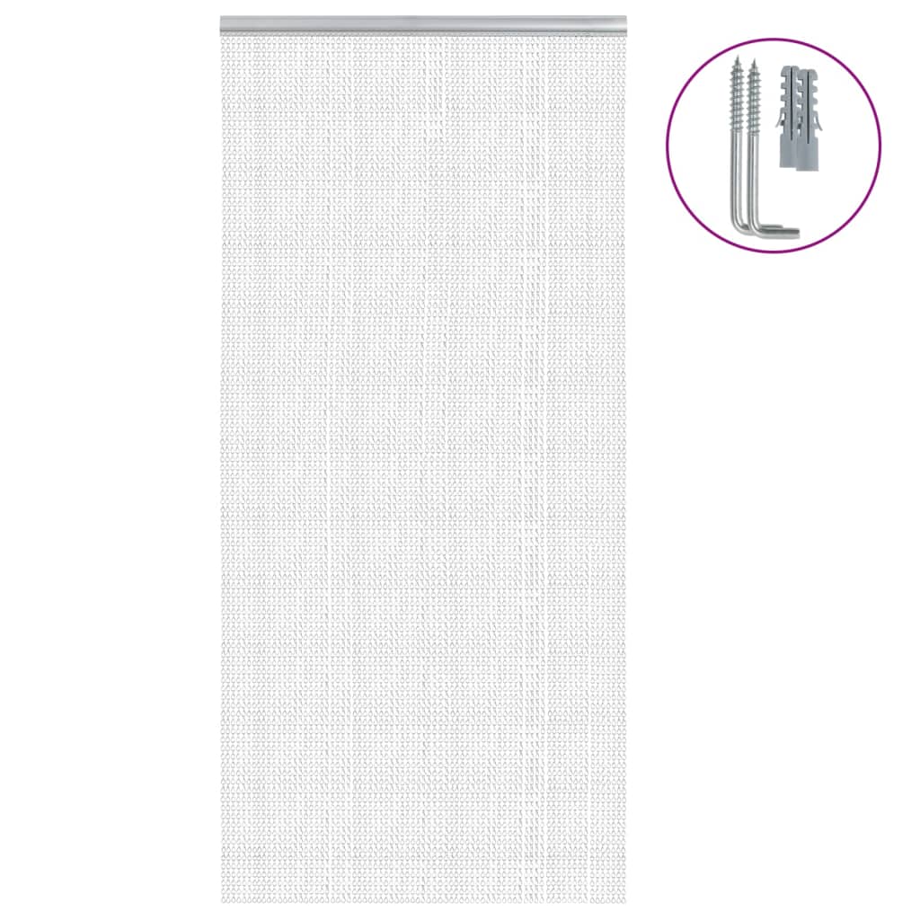 Rideau de porte à chaînes 100x226 cm Aluminium