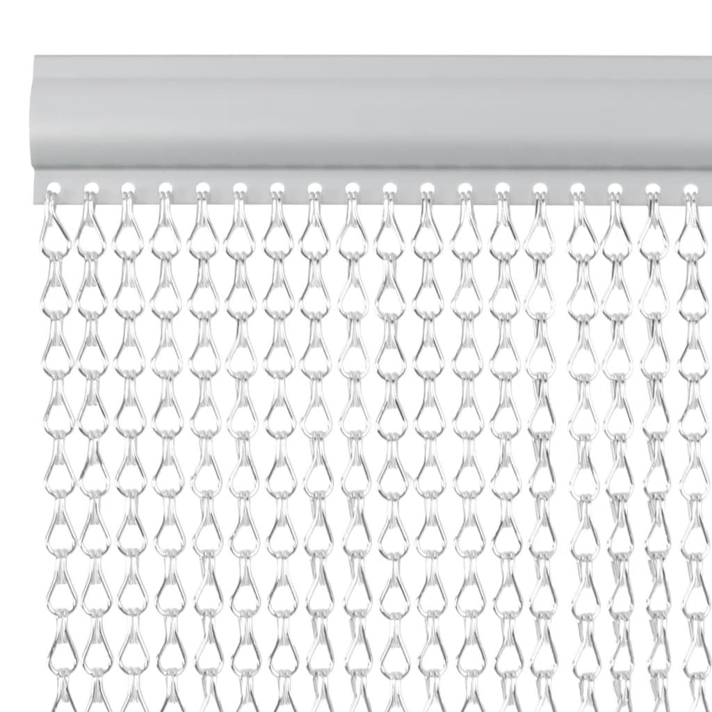 Rideau de porte à chaînes 100x226 cm Aluminium