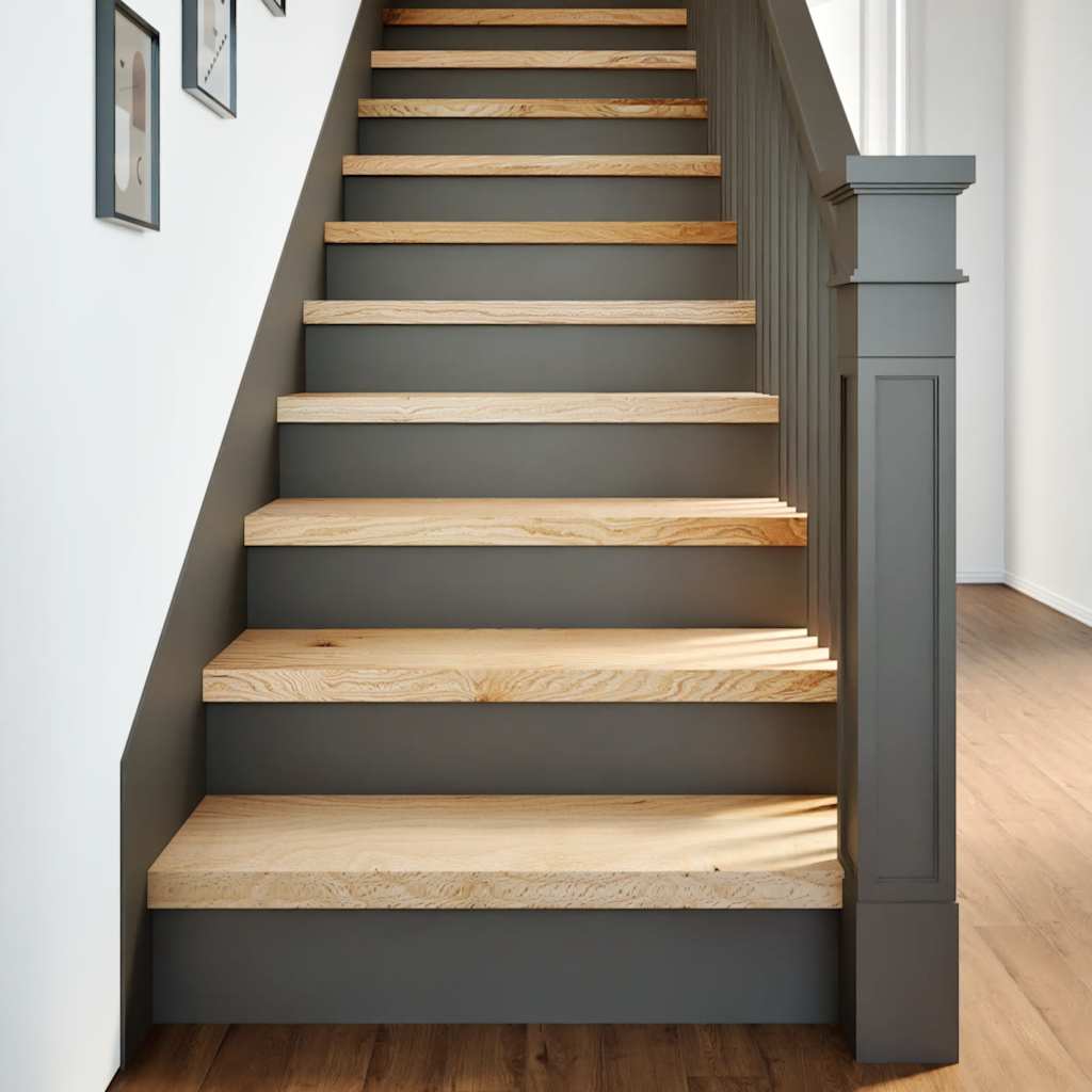 Marches d'escalier 4 pces. Non traitées 70x25x2 cm Chêne massif