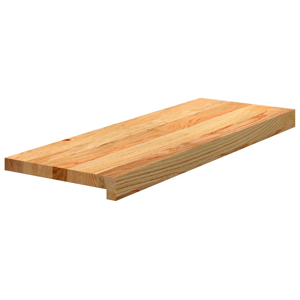Stair treads 4 pcs. Light brown 70x30x2 cm Solid oak