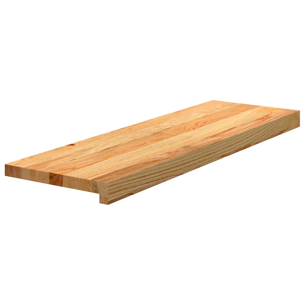 Treppenstufen 4 Stk. Hellbraun 80x30x2 cm Massivholz Eiche
